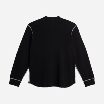 Polar - Dylan Longsleeve Waffle Tee - Black/White