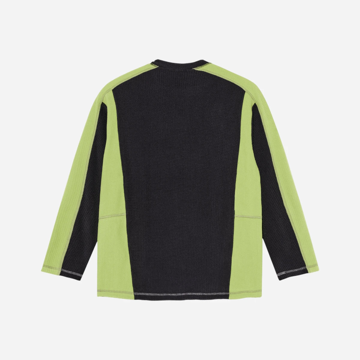 Polar - Grid Fleece Sweater - Black/Chartreuse