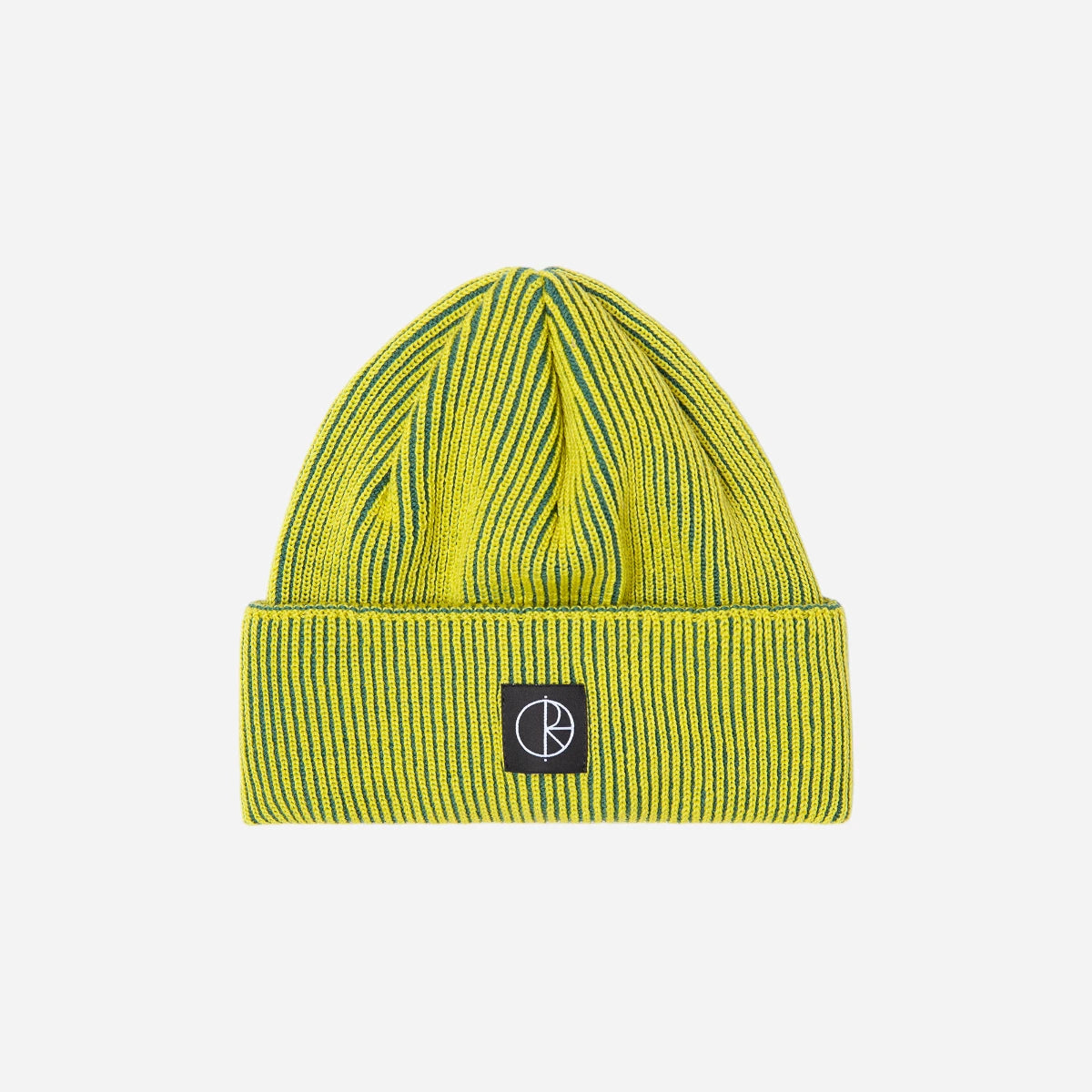 Polar - Lines Merino Beanie - Chartreuse/Army Green
