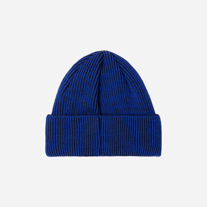 Polar - Lines Merino Beanie - Egyptian Blue/Black