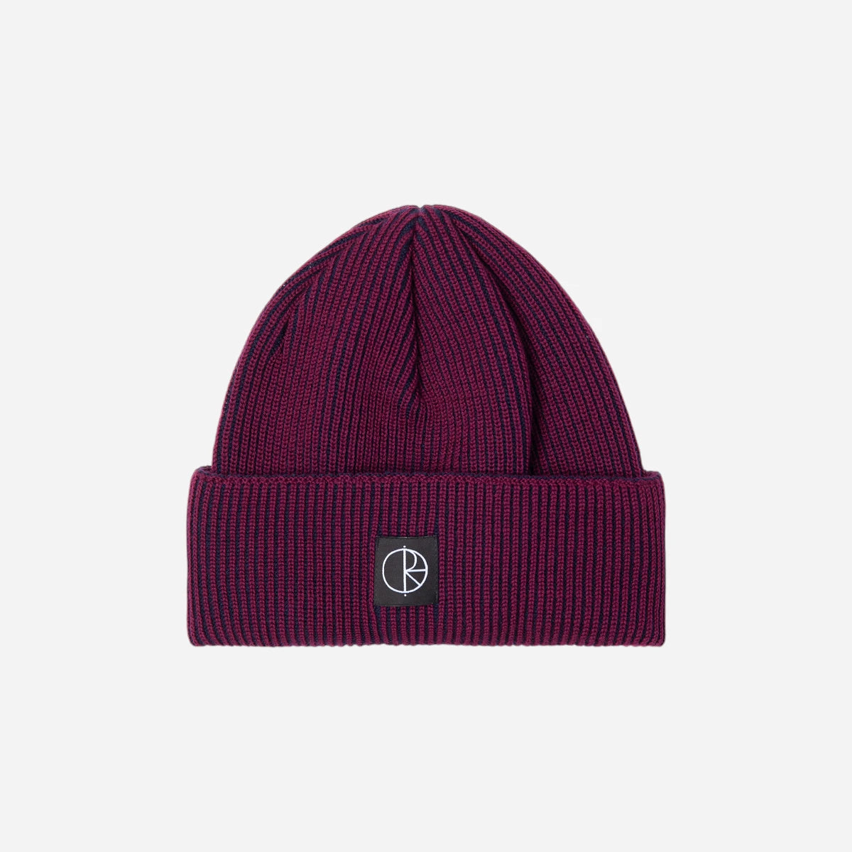 Polar - Lines Merino Beanie - Wine/Navy