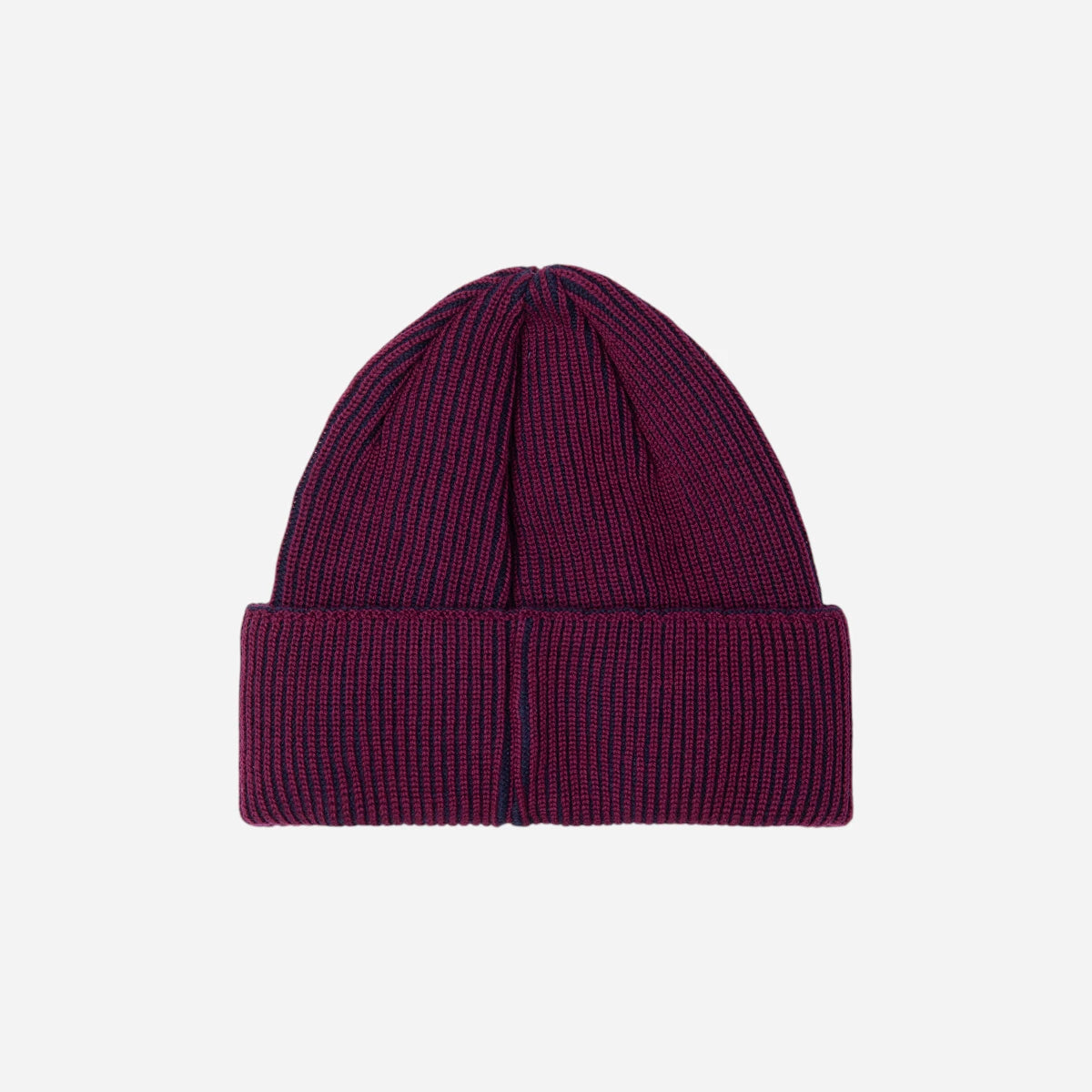 Polar - Lines Merino Beanie - Wine/Navy