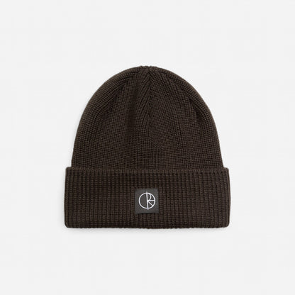 Polar - Double Fold Merino Beanie -Brown