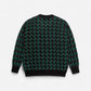 Polar - Zig Zag Knit Sweater - Black/Dark Teal