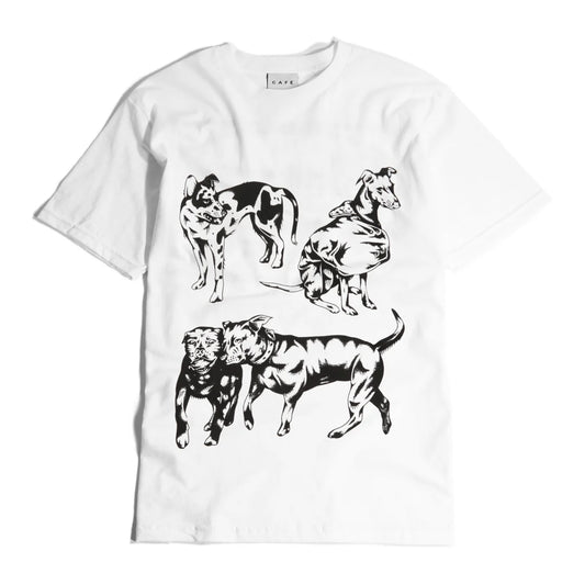 Skateboard Café - Pooch Tee - White