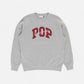 Pop Trading Company - Arch Crewneck  - Light Heather Grey