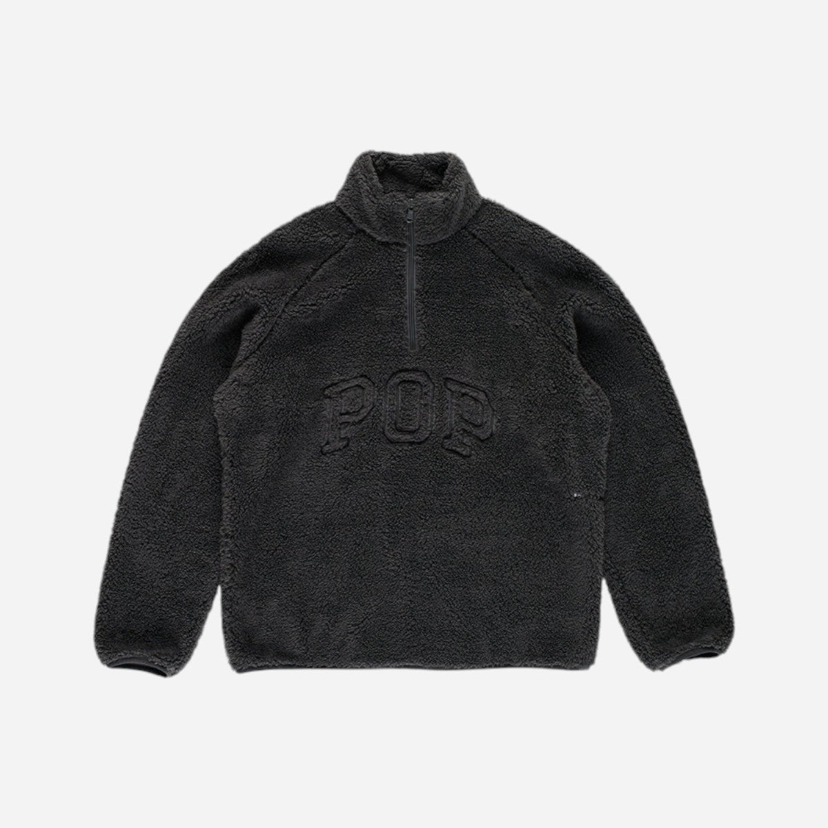 Pop Trading Company - Pop Arch Halfzip Fleece - Charcoal