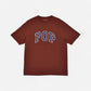 Pop Trading Company - Arch Tee - Fired Brick/Navy