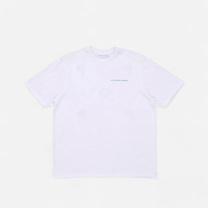 Pop Trading Company - Logo Tee -White/Peacock Green