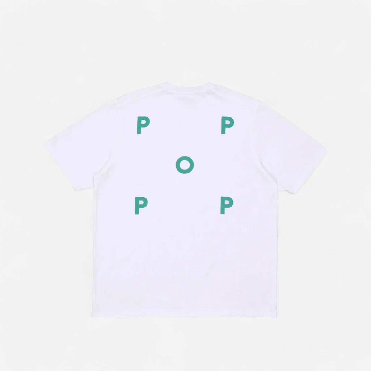 Pop Trading Company - Logo Tee -White/Peacock Green