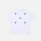 Pop Trading Company - Logo Tee -White/Peacock Green