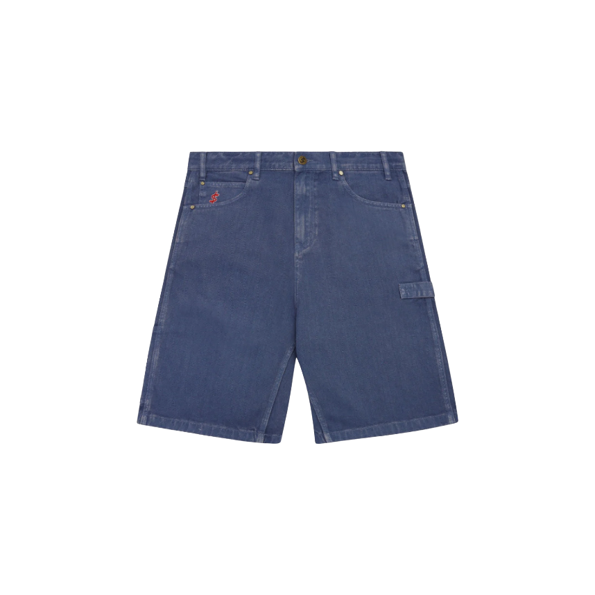 Cash Only - Records Denim Shorts - Slate