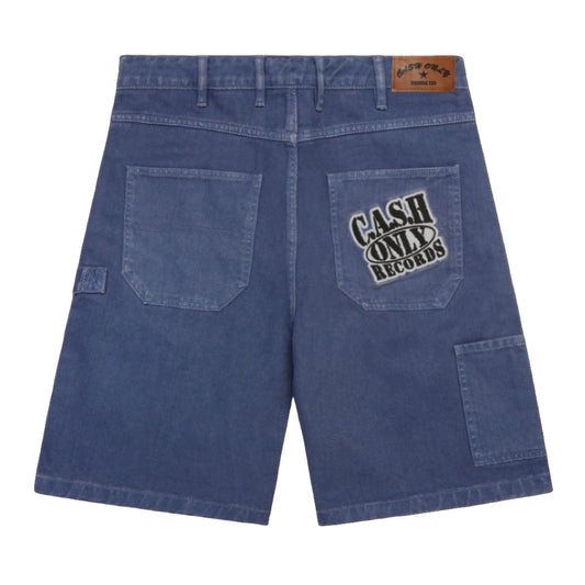 Cash Only - Records Denim Shorts - Slate