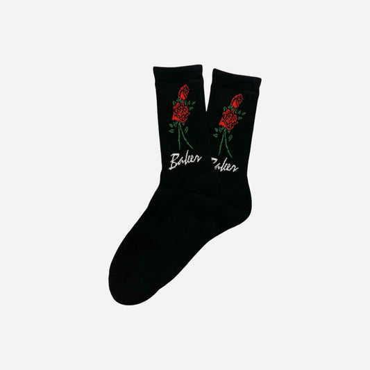 Baker - Roses Socks - Black