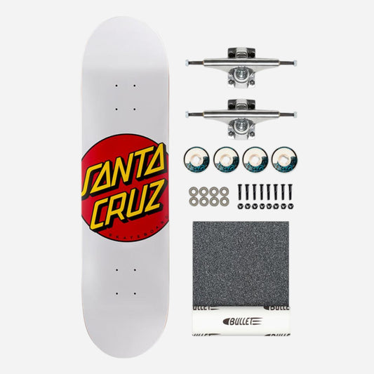 Santa Cruz - Classic Dot With Krux Trucks And Oj ELite Wheels Complete Kit - 8.0"