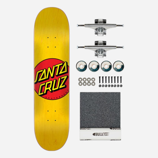 Santa Cruz - Classic Dot With Krux Trucks And Oj ELite Wheels Complete Kit  - 7.75"