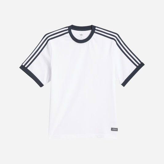 ADIDAS - Skateboarding Ringer Tee - White/Aura Ink