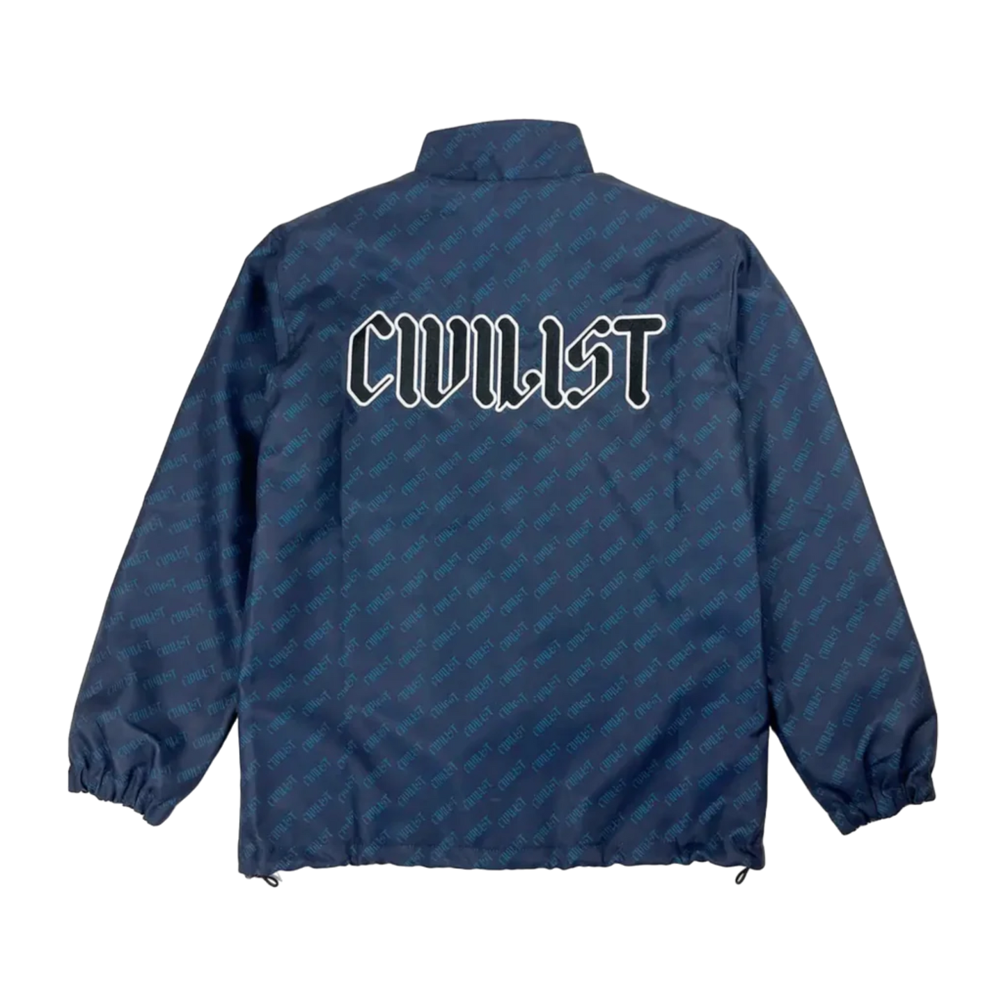 Civilist - Allover Summer Track Jacket - Dark Navy/Petrol