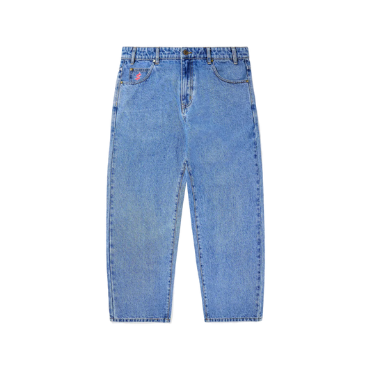 Cash Only - Logo Baggy Denim Jeans - Washed Indigo