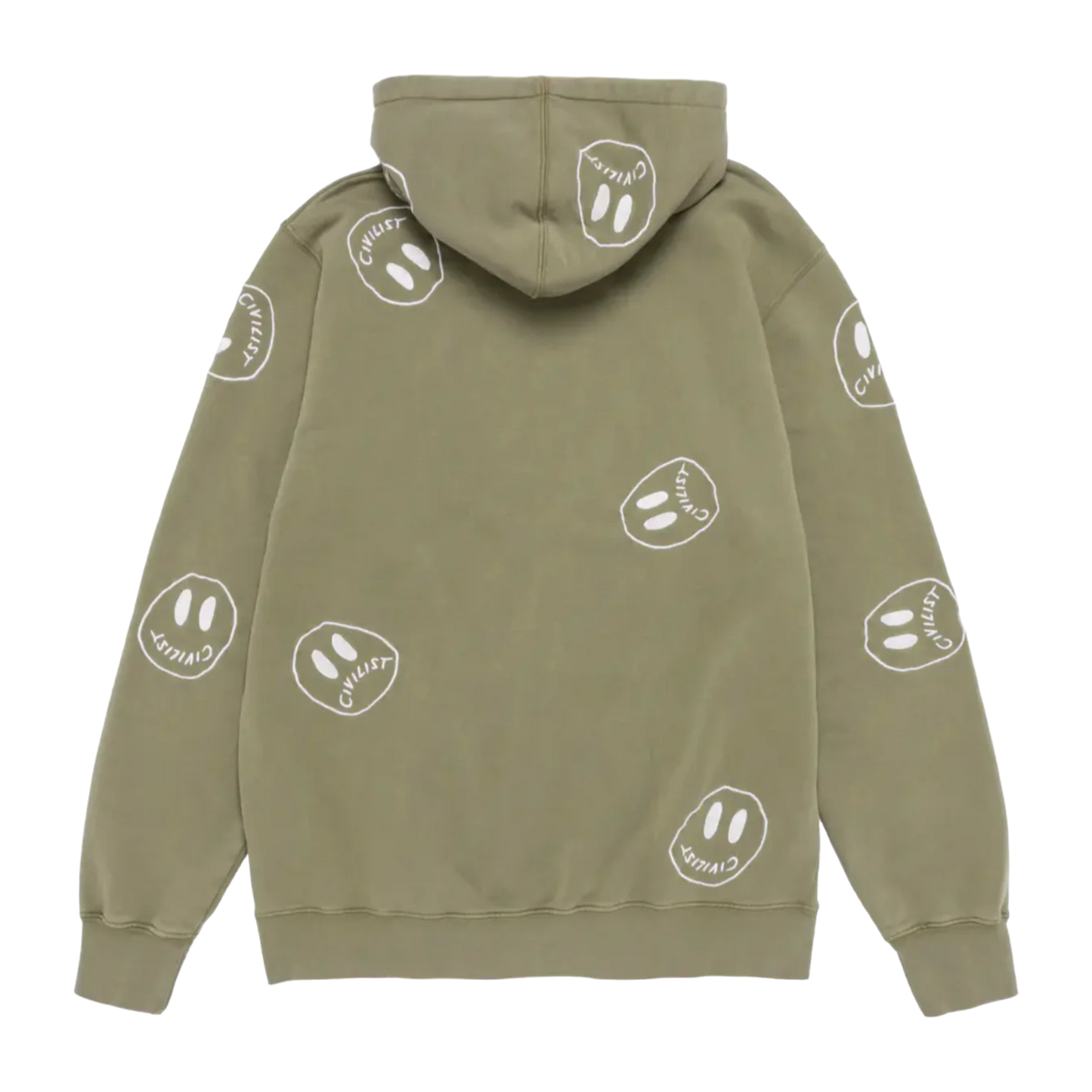 Civilist - Allover Smiler Hoodie - Olive