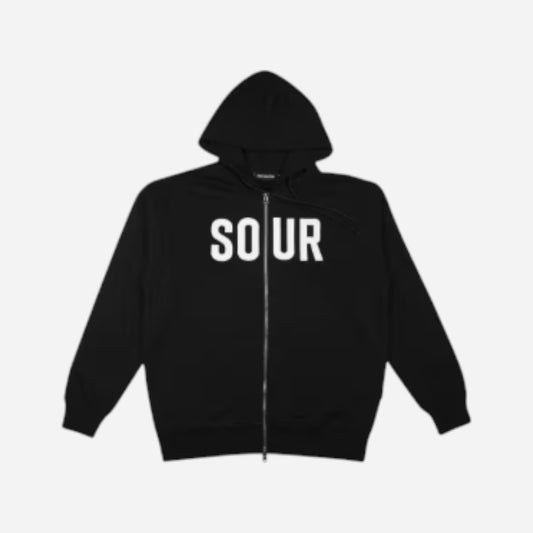 Sour - Army Zip Up Hoodie - Black