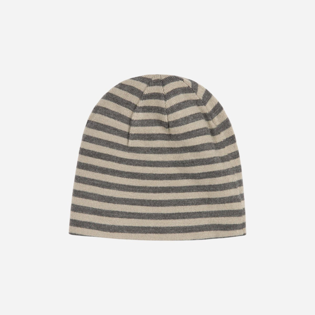 Bronze 56K - Emo Stripe Skull Beanie - Grey