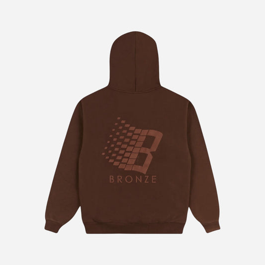 Bronze 56K -  B Logo Puff Hoodie - Brown