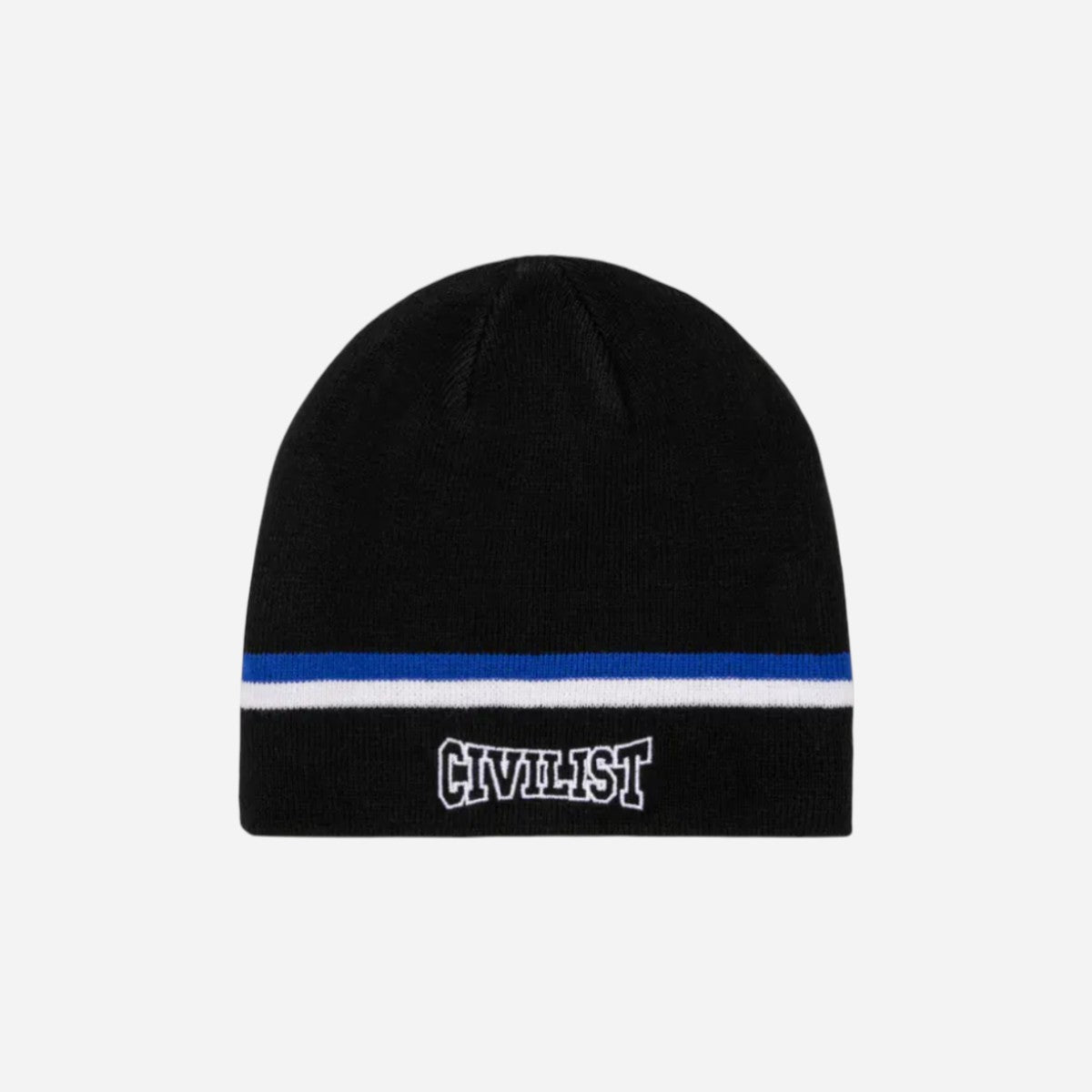 Civilist - Striped Skully Beanie - Black