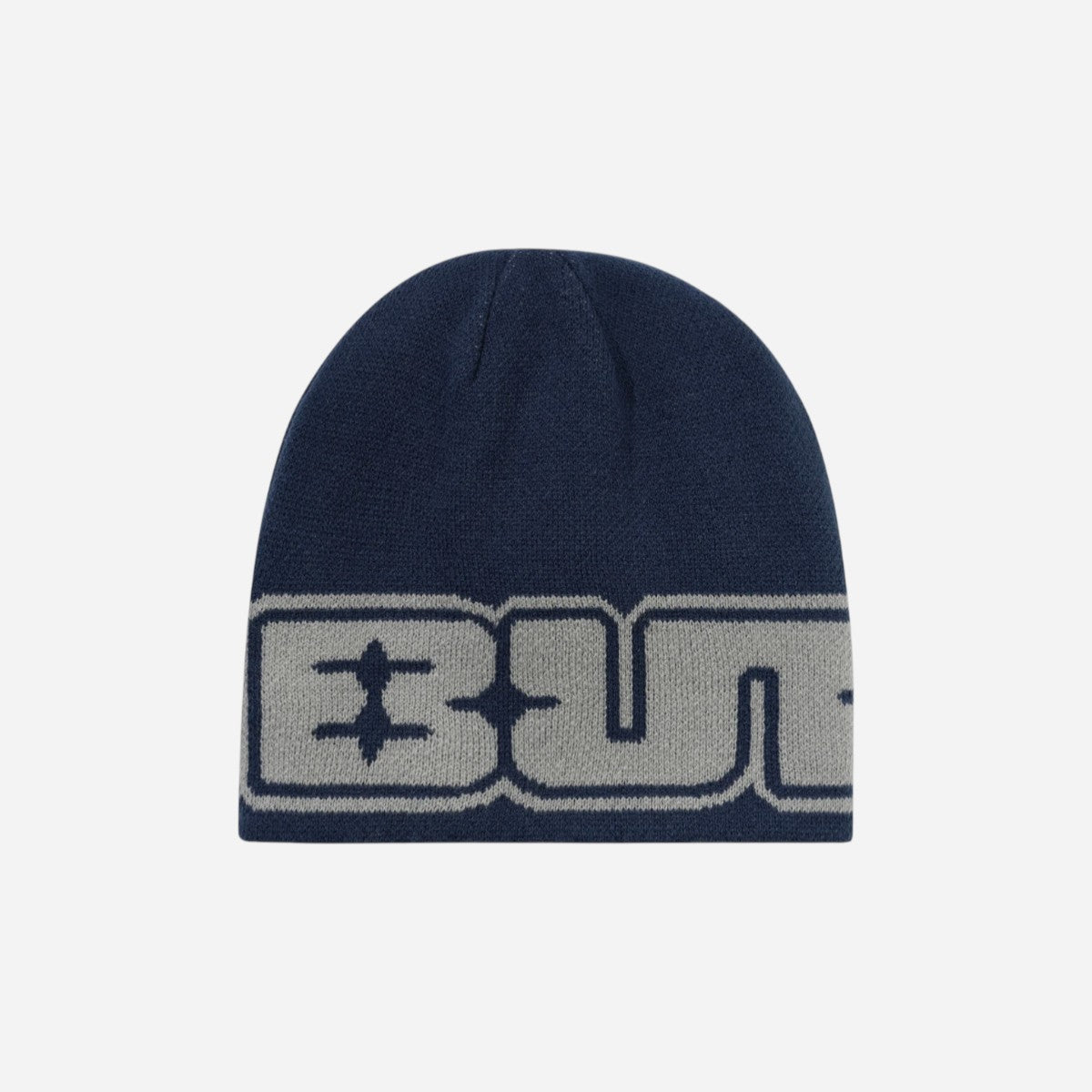 Butter Goods - Glint Reversible Skully Beanie - Navy/Grey