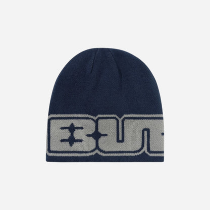 Butter Goods - Glint Reversible Skully Beanie - Navy/Grey