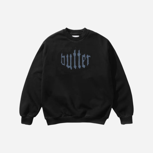 Butter Goods - Cut Out Applique Crewneck - Black