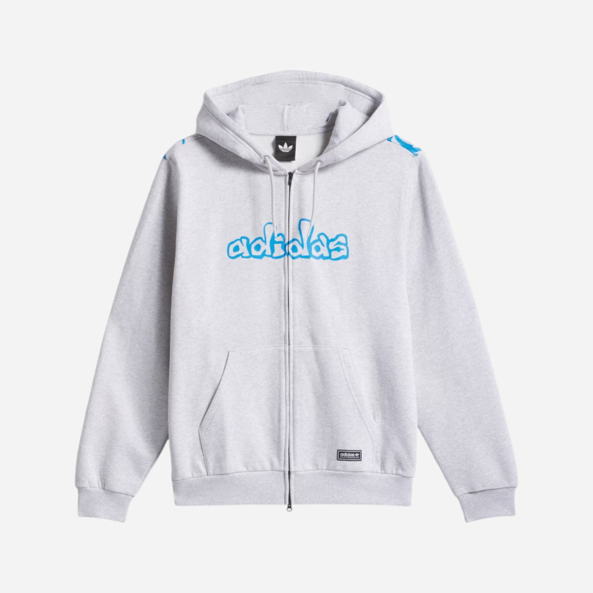 ADIDAS - Kogancult Zip Up Hoodie - Light Grey Heather/Lucid Ray Blue