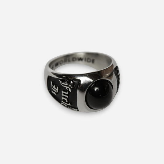 HUF - Onyx Signet Ring - Silver