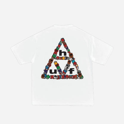 HUF x Spitfire - Stickers Triple Triangle Tee - White