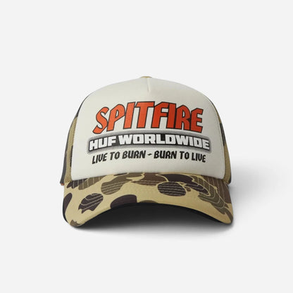 HUF x Spitfire - Burn Forever Trucker Cap - Camo