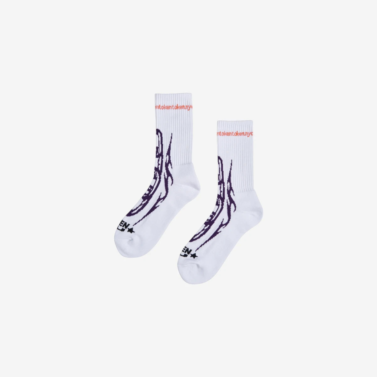 Token - Chains Socks - White