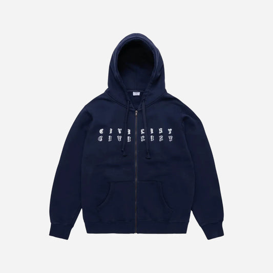 Civilist - Outline Zip Hood - Dark Navy
