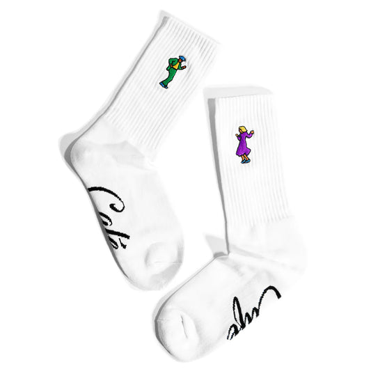 Skateboard Café - Swinger Socks - White