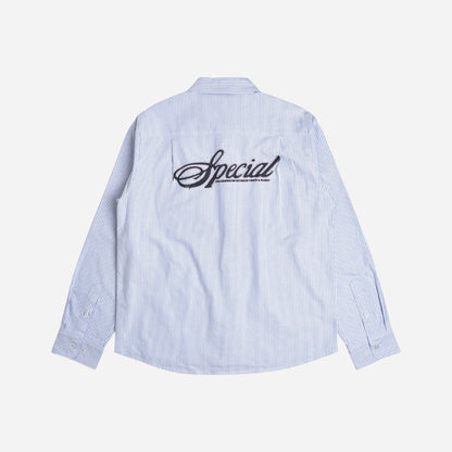 Token x Slinky - Puppy World Striped Shirt - White/Blue