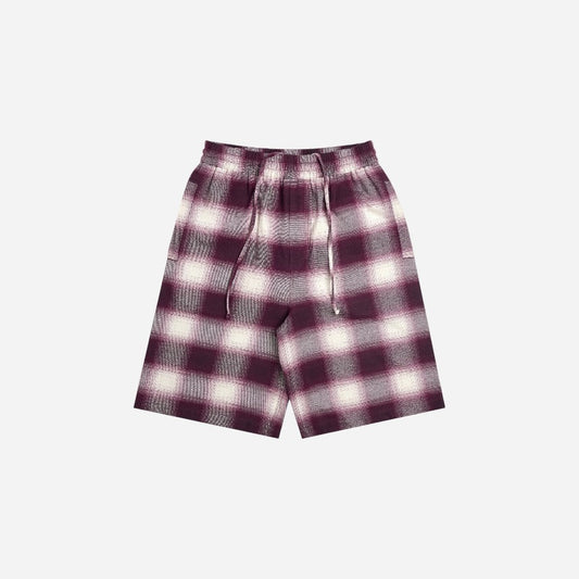 Token x Slinky - VHS Plaid Shorts - Berry/Ombre