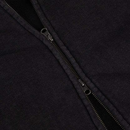 Dime - Distressed Terry Zip Hoodie - Acid Black