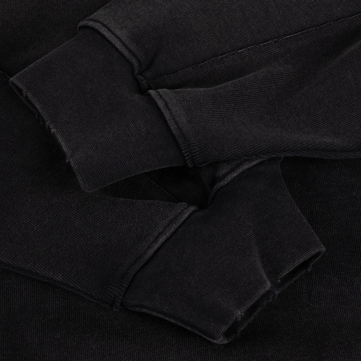 Dime - Distressed Terry Zip Hoodie - Acid Black
