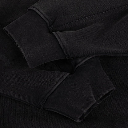 Dime - Distressed Terry Zip Hoodie - Acid Black