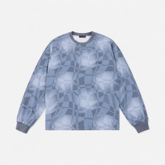 Dime - Abstract Longsleeve Shirt - Static Blue