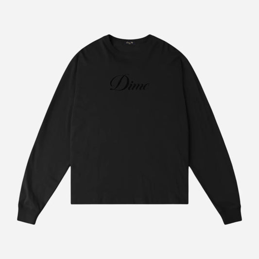 Dime - Cursive Longsleeve Tee - Black