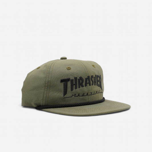 Thrasher - Rope Snapback Cap - Olive/Black