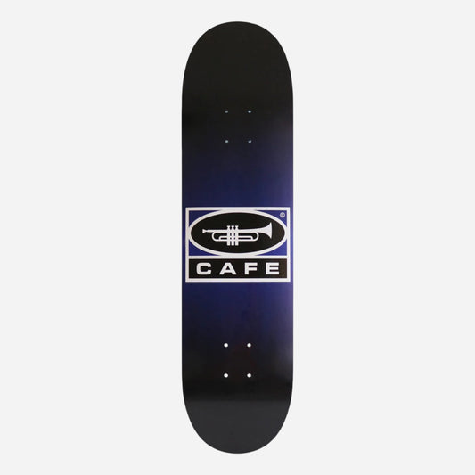Skateboard Café - Navy/Black Fade Trumpet Logo Deck - 8.125"