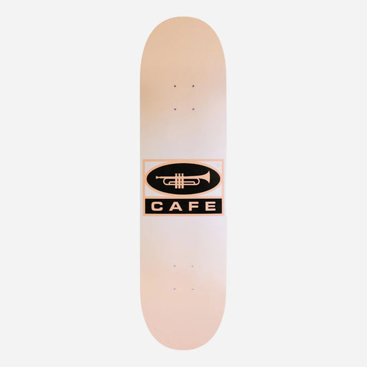 Skateboard Café - Peach/White Fade Trumpet Logo Deck - 8.6"