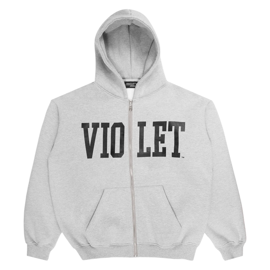 Violet - David Enth Zip Hoodie - Grey/Black