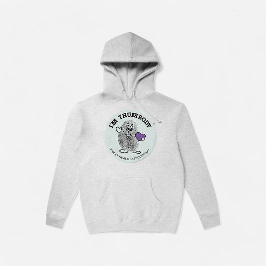 Violet - "I'm Thumbody" Hoodie - Grey